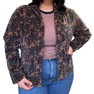 Jones New York sport floral velvet jacket/blazer